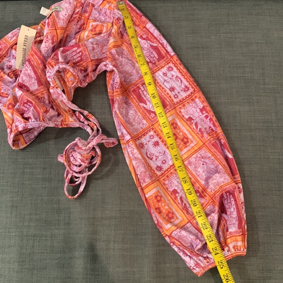 Urban Outfitters NEW Florentina Tarot Print Wrap Top Small Velvet Hippie Boho - Picture 14 of 14